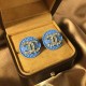 Sky Blue Simplicity Geometric Hot Drill Earrings
