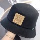 Black Simplicity Letter Patchwork Hat