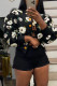 Black Casual Elegant Patchwork Buckle Outerwear