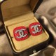 Red Simplicity Geometric Hot Drill Earrings
