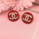 Red Simplicity Geometric Hot Drill Earrings