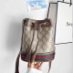 Brown Vintage Letter Patchwork Bags
