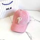 Pink Casual Letter Embroidered Hat