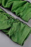 Green Street Solid Patchwork Skinny High Waist Pencil Solid Color Bottoms