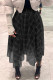 Black Casual Plaid Print Patchwork Asymmetrical High Waist Type A Full Print Bottoms