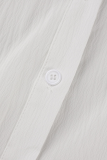 White Street Solid Patchwork Turndown Collar Tops