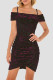 Burgundy Sexy Solid Patchwork Asymmetrical Spaghetti Strap Pencil Skirt Dresses