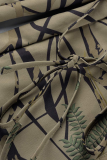 Camouflage Street Print Patchwork Harlan High Waist Wide Leg Full Print Bottoms
