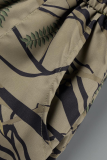 Camouflage Street Print Patchwork Harlan High Waist Wide Leg Full Print Bottoms