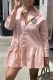 Pink Sweet Print Letter Shirt Collar A Line Dresses