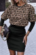 Khaki Casual Print Patchwork O Neck Printed Dress Dresses