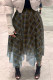 Yellow Casual Plaid Print Patchwork Asymmetrical High Waist Type A Full Print Bottoms