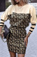 Apricot Casual Print Patchwork O Neck Printed Dress Dresses