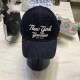 Black Casual Letter Embroidered Hat