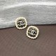 Black Elegant Letter Pearl Earrings