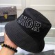 Black Street Letter Embroidered Patchwork Hat