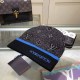 Blue Black Street Letter Patchwork Hat