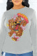 Grey Street Daily Print Patchwork O Neck Tops