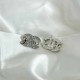 Silver Street Letter Hot Drill Earrings