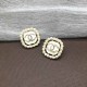 White Elegant Letter Pearl Earrings