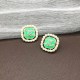 Light Green Elegant Letter Pearl Earrings