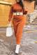 Light Brown Casual Solid Patchwork Turtleneck Straight Dresses(Without Belt)