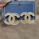 Gold Elegant Letter Hot Drill Earrings
