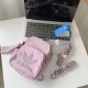 Purple Casual Print Letter Bags