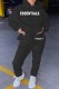 Black Casual Print Letter Hooded Collar Long Sleeve Two Pieces