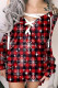 Red Black Casual Print Bandage Patchwork V Neck T-shirt Dress Dresses