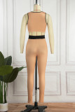 Apricot Street Solid Hollowed Out Half A Turtleneck Sleeveless Two Pieces