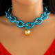 Blue Casual Daily Party Solid Patchwork Necklaces