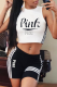 Black Casual Print Patchwork O Neck Sleeveless Two Pieces