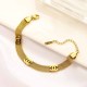 Gold Simplicity Letter Chains Bracelets