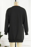 Red Casual Solid Patchwork V Neck Long Sleeve Dresses