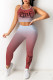 Red Casual Sportswear Letter Print Vests Pants O Neck Sleeveless Two Pieces