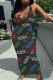 Black Sexy Casual Letter Print Basic U Neck Vest Dress