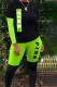 Fluorescent green Street Print pencil Long Sleeve Two Pieces