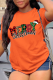 Orange Street Vintage Print Patchwork O Neck T-Shirts