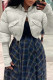 Grey Casual Solid Patchwork Cardigan Mandarin Collar Outerwear