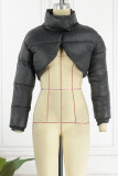 Apricot Casual Solid Asymmetrical Cold Shoulder Outerwear