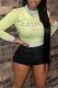 Green Street Print Letter O Neck Tops