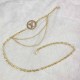 Gold Simplicity Letter Chains Waist Chain