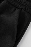 Grey Casual Solid Patchwork O Neck Long Sleeve Two Pieces