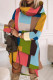Multicolor Casual Print Basic Turtleneck Long Sleeve Dresses