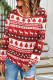 Red Casual Print Basic O Neck Tops