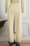 Pink Sportswear Solid Draw String Harlan High Waist Harlan Solid Color Bottoms