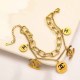 Gold Street Letter Patchwork Chains Bracelets