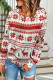White Casual Print Basic O Neck Tops