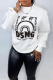 White Street Daily Print Patchwork O Neck Tops